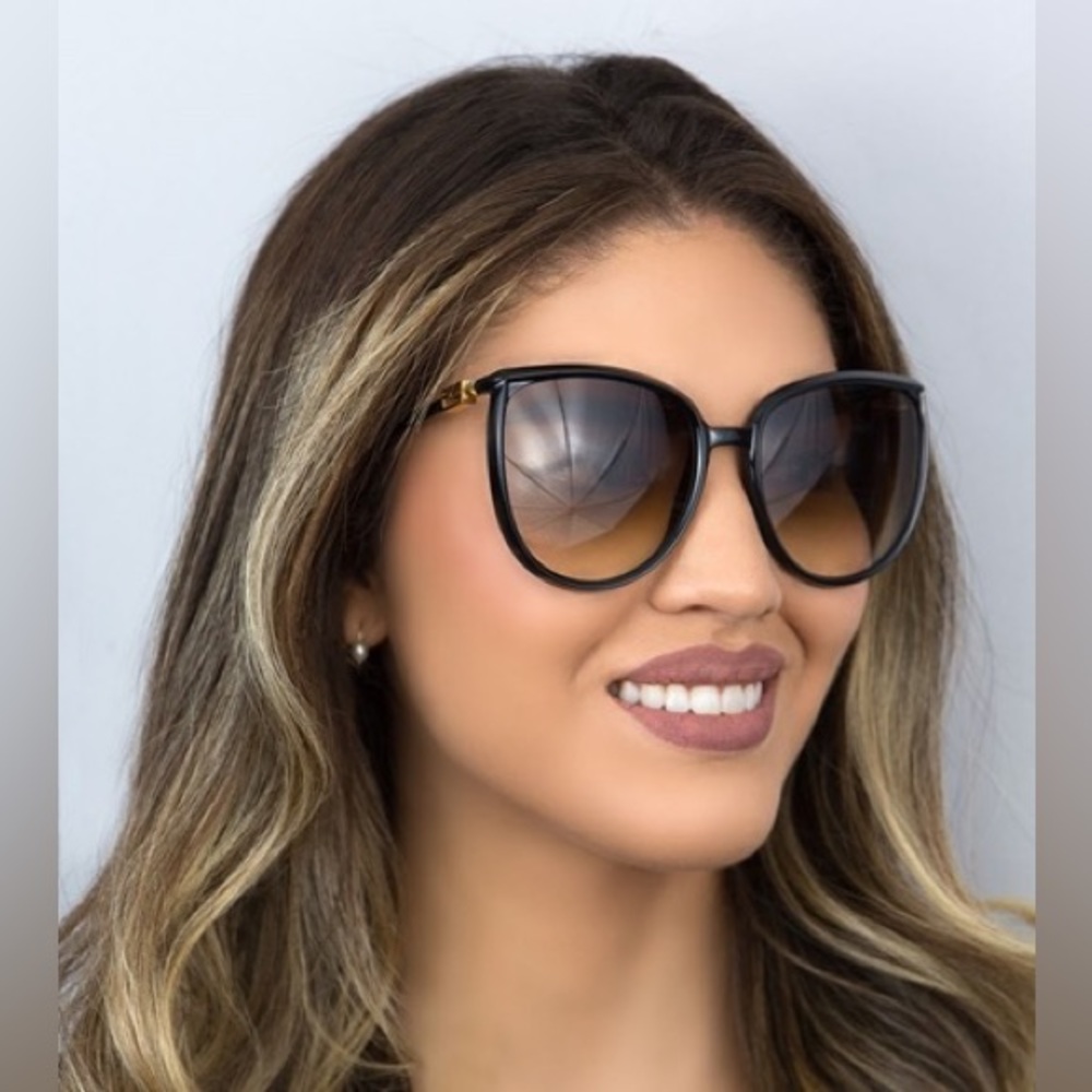 🔥🔥 - New Fendi Black/ Brown Ff0432 Oversized Cat Eye Sunglass